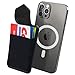 Produktbild Sinjimoru Magnetischer Handy Kartenhalter kompatibel mit MagSafe, Kreditkartenetui Handy Wallet mit Magnet Card Holder für iPhone 13,12/ Mini/Pro/Pro Max. Sinji Pouch M-Flap, Schwarz.