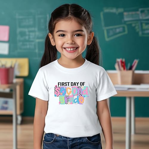 First Day of Second Grade #2 Kids Shirts, YS - YXL, Girls, Colorful, Great for The First Day of School2