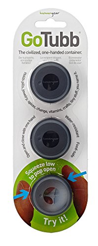 Humangear Gotubb Small, 3 Count, Black, 1.25 Inches in Diameter.