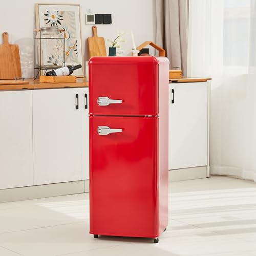 Small Beverage Refrigerator Mini Fridge with Glass Door 75 Cans Drink/Wine/Beer Cooler Office/Bar/Bedroom Compact Refrigerator 1.8 Cu.ft