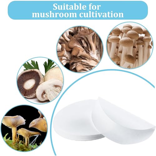 Image of GORGECRAFT 50PCS Synthetic Filter Discs 125mm Diameter Laboratory Quantitative Ashless Filter Paper Circular Medium Speed Wide Mouth Size Funnel Filtering Paper for Buchner Funnel Mushroom Cultivation