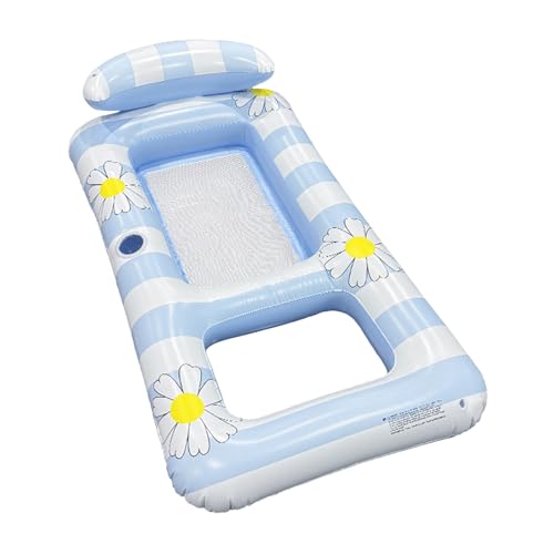 Pool Floats Adult - Inflatable Tanning Pool Lounger | Lake Float Raft Water Lounger | Multi-Purpose Swimming Pool Floats Toys | Foldable Sofa Bed for Outdoor Vacation Travel and Relaxation Beach