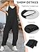 Buauty Jumpsuits for Women Casual V Neck Sleeveless Baggy Overalls Spaghetti Strap Jumpers with Pockets Summer Romper Clothes