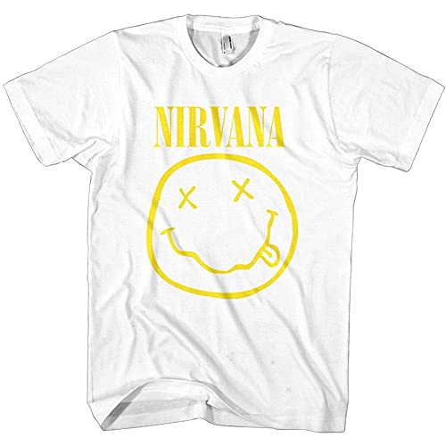 Nirvana Little Boys' Yellow Smiley Childrens T-Shirt 10T White