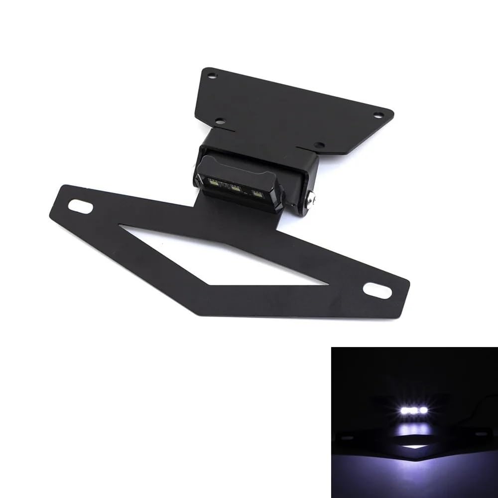 Portatarga Accessori per supporto staffa targa LED per fanale posteriore in metallo nero per moto per Leoncino 250