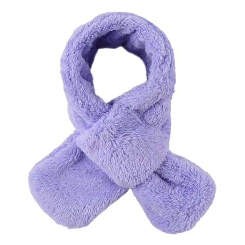 Bufanda de forro polar para niños invierno sólido cuello cruzado bebés