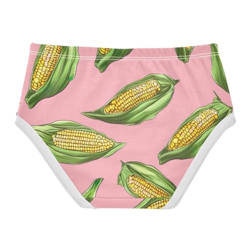 Toddler Briefs, Corn Pink Cotton Underwear Girls, 2–8 Years2
