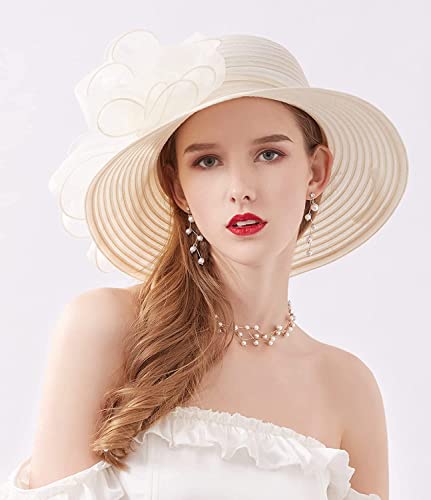 Sombrero de mujer estilo Derby para boda y eventos miniatura 5