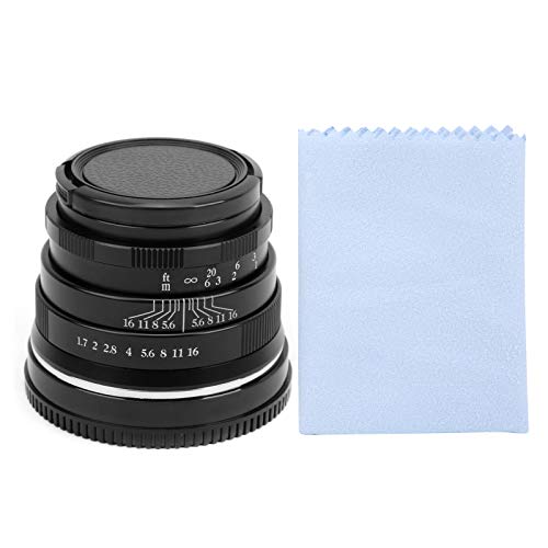 NEWYI Objectif Manuel à Grande Ouverture 35 Mm F1.7 E Mount pourA3000 – Objectif Portrait Idéal pour des Images Lumineuses – Revêtement Multicouche MC – Convient (Black)