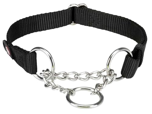 Trixie 202801 Premium Zug-Stopp-Halsband, M–L: 35–50 cm/20 mm, schwarz