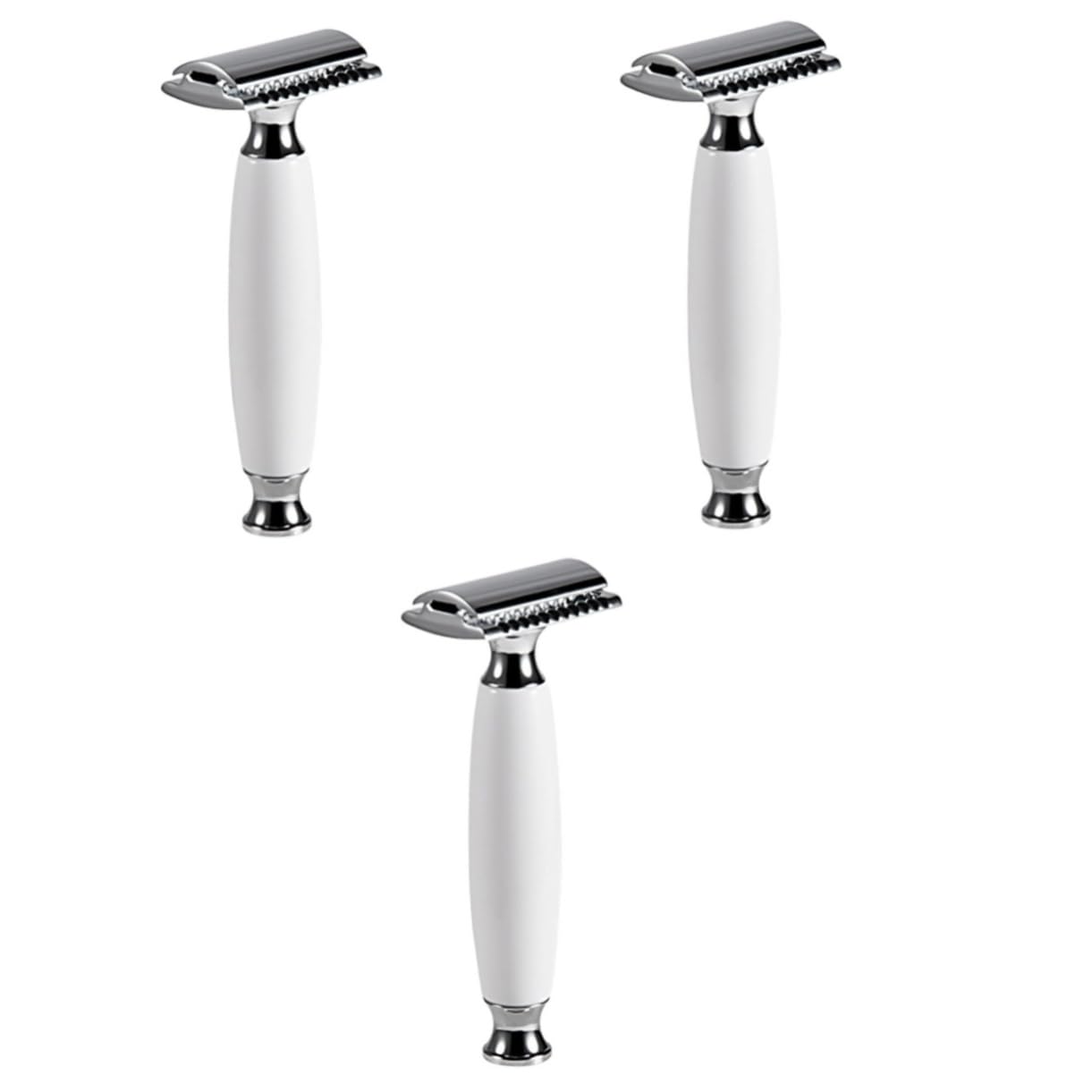 Healeved 3 Pz macchina da barba d'epoca shaver face razor Rasoio vintage safety razor uomini rasoio manuale doppio di sicurezza da barba da uomo a doppia faccia