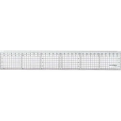 Règle cutter TZ-RC30 transparente 30cm pour éviter les erreurs d'alignement et de coupe