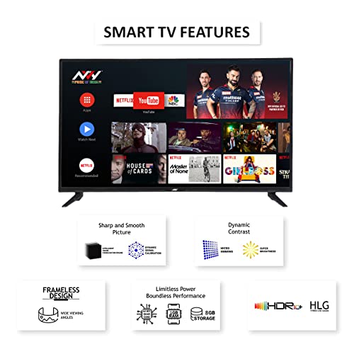 Image of NVY 102 cm (40 inch) HD Ready Smart LED TV | NVA40SR1 (Black) (2022 Model) Android TV