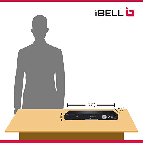Image of iBELL 3288HD DVD Player with Built-in Amplifier, 4 Digit Display,HDMI & USB Copy Function, Black