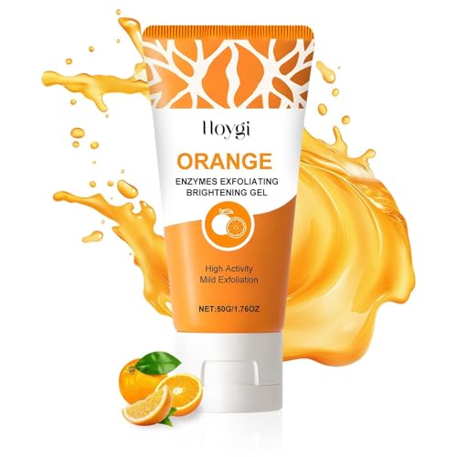 Gel exfoliante natural de naranja, gel exfoliante facial de naranja, limpieza facial profunda y limpiador de poros, gel exfoliante suave e iluminador apto para todo tipo de piel (50 g)