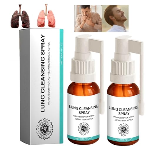 2PCS Medilisk Lung Cleansing Spray Lung Cleansing Spray Lung Cleanse Mist Lung Spray Powerful Lung Support & Cleanse Lung Cleanser Lung Care Essence