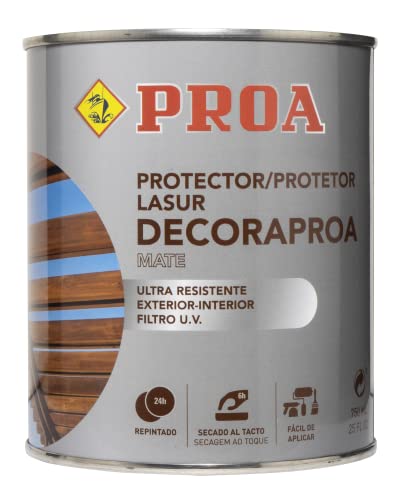 Lasur protector para madera exterior. Teca. 750 ML....