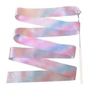 2M Gym Linten Dans Lint Ritmische Kunst Gymnastiek Ballet Streamer (Color : White, Size : 2M)