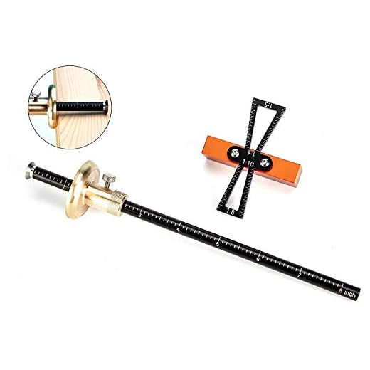 Marking Gauge Woodworking Tool Set, 8 Inches Wheel Marking Gauge, Dovetail Marking Jig Marking Tool for Woodworking
