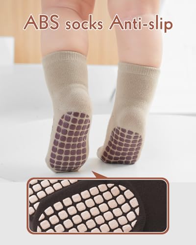 5/10 Paar Socken Baby Kleinkinder ABS rutschfeste Sock Tiermotive Stoppersocken Baumwolle Crew Socks – Bild 3