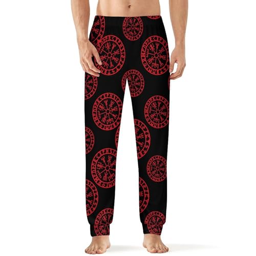 Viking Nordic Compass Men's Pajama Pants Soft Lounge Bottoms with Pocket Sleep Pants Loungewear