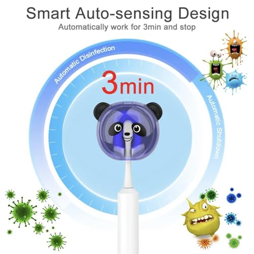 uv toothbrush sanitizer holder - panda cute toothbrush holder rechargeable travel toothbrush case wall mount toothbrush holder portable toothbrush travel case