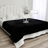 Yarelinza Waterproof Blanket for Couples – Ideal for Couch & Bed Splash Proof Sherpa Throw, Leakproof TPU Layer, Stain Resistant Washable Bed Protector – Black, 80'x60'