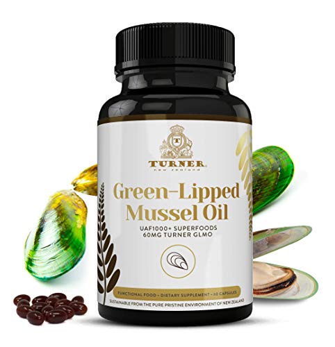 Green-Lipped Mussel Oil, Most Powerful Omega-3, Made in New Zealand, UAF1000+, Joint Pain Relief, Inflammation Supplement, Heart and Immune Support, No Fishy Aftertaste, 450mg, 1 Pack, 60 Count