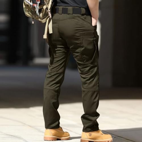 Men's Casual Cargo Pants Lightweight Waterproof Outdoor Fishing Camping Cargo Work Pants Multi Pockets3