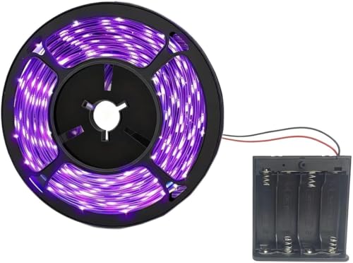 Tira LED Negra UV con Batería 1m miniatura 1