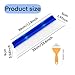 Silicone Car Squeegee, 12.6 Inch with T-Bar Handle, 3-Layer Channel Design, Water Blade for Drying, Scratch Free, Streak Less, for Auto Glass, Boat, Shower Door, (Blue)