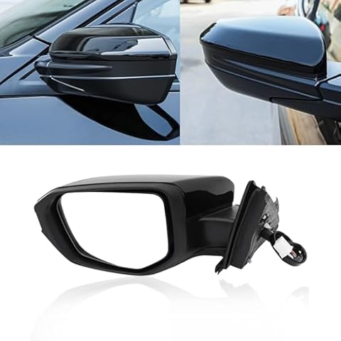 MOFANS Door Side Mirror Fit for Honda Civic 10th Gen EX EX-L EX-T 2016 2017 2018 2019 2020 2021 Replacement 76258-TBA-C02ZA,HO1320284(Power Heated Left Driver Side,5 Pins) Cover