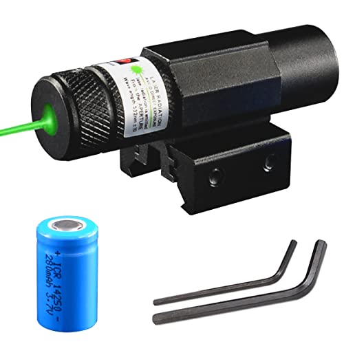 Compact Tactical Green Beam Laser Sight,Laser Dot Sight Scope For Rifles Pistols Handguns Fits Standard 20Mm Picatinny/Weaver Or 11Mm Dovetail Rail Mount (Green Dot) #TOP7