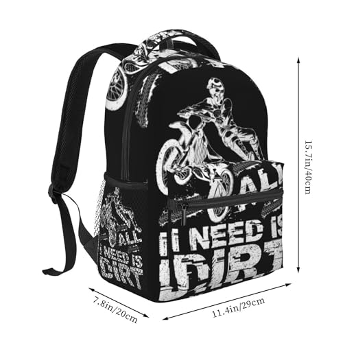 Motocross Dirt Bike Adult Backpacks 15 Inch Laptop Backpack Lightweight Travel Bag for Men Women Gifts2