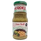 Herdez Salsa Verde Jar 453g / Authentic Mexican Salsa Verde Sauce, Mild Spicy Green Salsa Dipping Sauce for Tacos, Burritos, Enchiladas