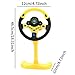 DYNWAVE Simulated Steering Wheel for Kids Baby Cars Seat Simulator Multifunctional Sounding Toy with Music and Light for Children Baby, Yellow
