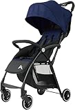 Alivio Lightweight Pushchair, Folding Baby Stroller 0-3 Years, Toddlers Travel Stroller with Mosquito Nets, Shoulder Strap, Anti-Friction & Wheels (Blue)