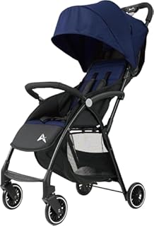 Alivio Lightweight Pushchair, Folding Baby Stroller 0-3 Years, Toddlers Travel Stroller with Mosquito Nets, Shoulder Strap, Anti-Friction & Wheels (Blue)