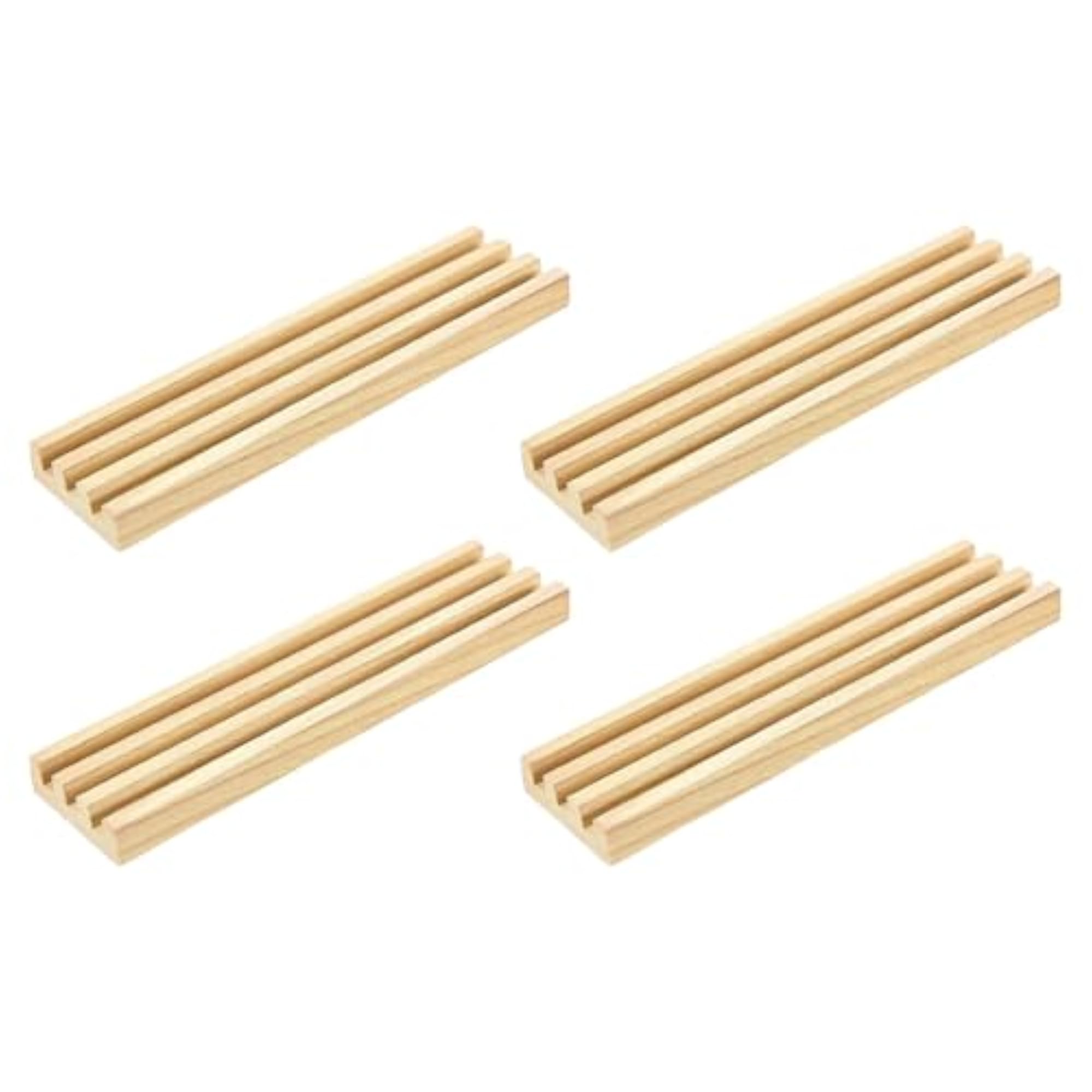 4Pcs Wooden Domino Tray Decoration Set