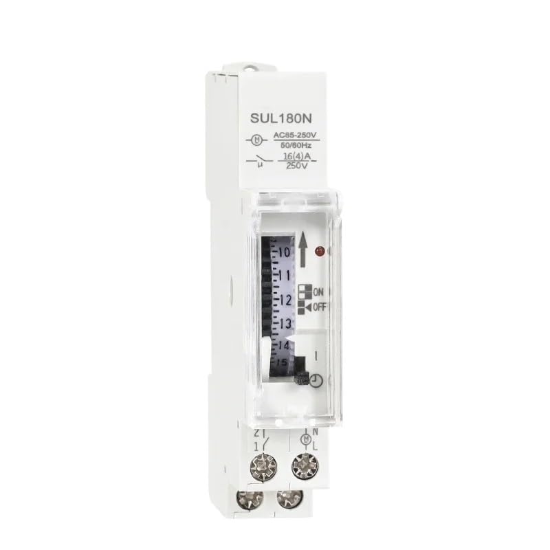 SUL180N Timer Switch 24 Hours Electrical Programmable Timer 110V 220V 16A with Battery Din Rail Mechanical Timer Switch