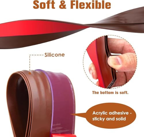 Image of 39 Inch Silicon Door Guard Bottom Sealing Strip | Self Adhesive Door Gap Filler Rubber | Door Bottom Sealing Strip Guard | Protector from Cockroach, Insect, Bugs, Air & Dust