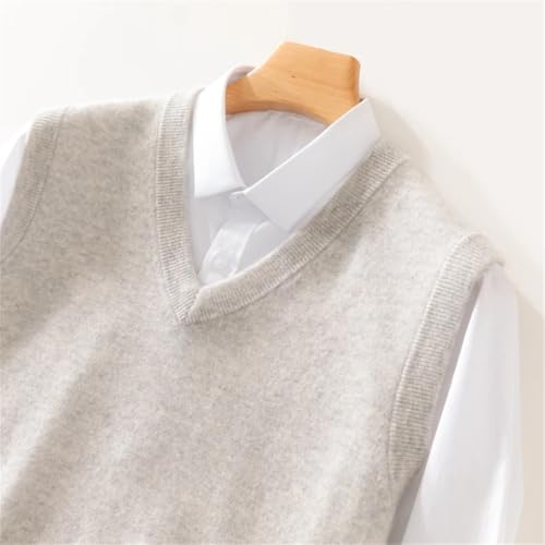 Winter Wool Sweater Men's V-Neck Vest Pullover3