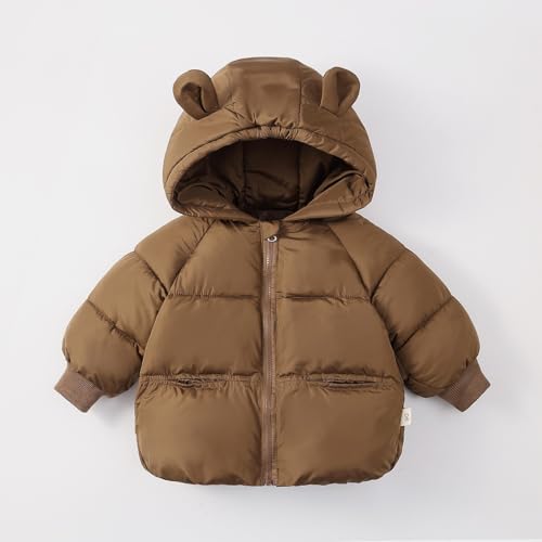 Toddler Winter Outwear Zip up Hooded Quilted Puffer Jackets Baby Boys Girls Lightweight Windproof Warm Down Coats3