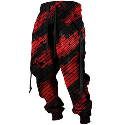 Western Cowboy Cargo Sweatpants for Men Cool Drawstring Waist Joggers with Pockets Casual Stylish Graphic Pants
