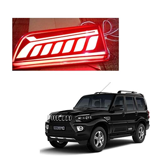 Image of UBH Professional Quality Car LED Brake Reflector Light With Flowing Design for Back Bumper (Scorpio Type B)