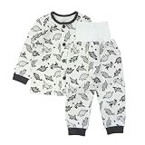 [こどもじかん] パジャマ ベビー キッズ 女の子 男の子 長袖 キルト 腹巻 子供服 部屋着 ルームウエア 上下セット 赤ちゃん 子供 コットン 綿(恐竜アイボリー 95cm)
