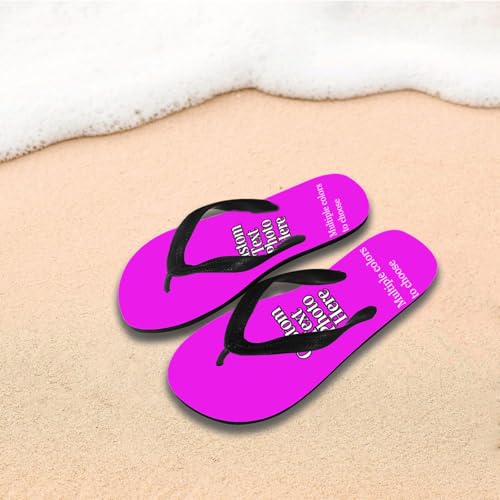 Custom Slides For Men Women Personalized Beach Flip Flops sandal Slippers Outdoor Add Your Own Name Text Logo Image2