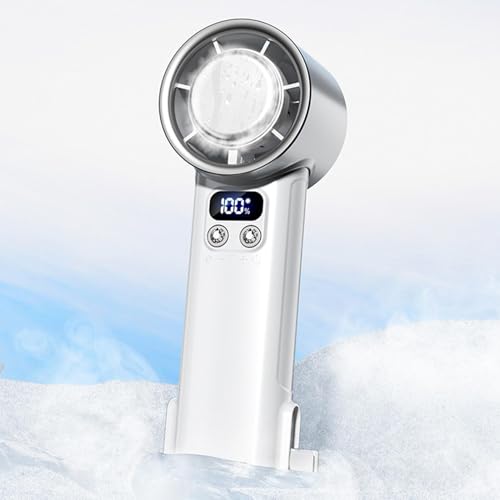 Miniventilador de mano con pantalla digital, 100 velocidades y 4000mAh para combatir el calor 4