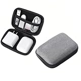 Chinshwehaw Electronic Accessories Organizer Bag: EVA Hard Shell Shockproof, Hard Shell Tech Organizer Case - Water Resistant Travel Storage for Cables Charger Earphones USB SD Card (Rectangle)