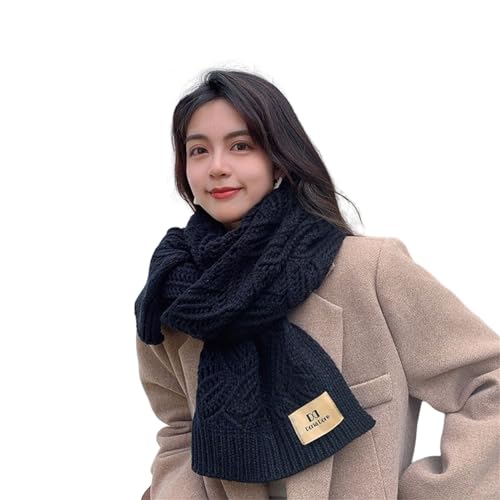 Écharpe femme cachemire laine chaude longue écharpe tricot hiver rétro 185cm